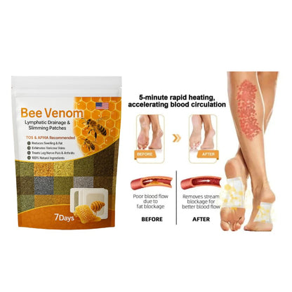 Bee Venom Lymphatic Daiamage & Sliming Patches (10 Patches)